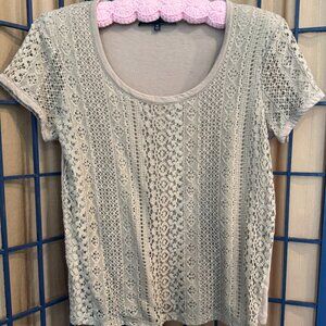 Jones New York Petite Medium Lace Front Top